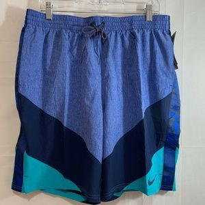 Nike Mens NWT Logo Tape Vortex 9" Swimsuit Trunks in Game Royal Size L or XL